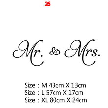 Load image into Gallery viewer, New Design Lovers Quotes Wall Sticker For Bedroom Decor Decals Room Decoration Stickers Sweet Home Girls Room Mural Wallpaper