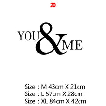 Load image into Gallery viewer, New Design Lovers Quotes Wall Sticker For Bedroom Decor Decals Room Decoration Stickers Sweet Home Girls Room Mural Wallpaper