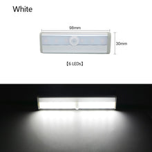 Load image into Gallery viewer, PIR Motion Sensor LED Under Cabinet Light Auto On/Off 6/10 LEDs 98/190mm For Kitchen Bedroom Closet Wardrobe Night Lights