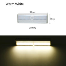 ギャラリービューアに画像を読み込み、 PIR Motion Sensor LED Under Cabinet Light Auto On/Off  6/10 LEDs 98/190mm For Kitchen Bedroom Closet Wardrobe Night Lights
