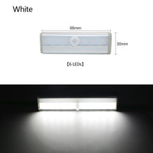 Load image into Gallery viewer, PIR Motion Sensor LED Under Cabinet Light Auto On/Off  6/10 LEDs 98/190mm For Kitchen Bedroom Closet Wardrobe Night Lights
