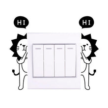 ギャラリービューアに画像を読み込み、 XXYYZZ DIY funny Cute Sleeping Cat Dog Switch Stickers Wall Stickers Decal Home Decoration Bedroom Living Room Parlor Decoration
