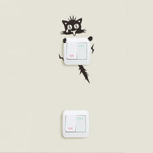 ギャラリービューアに画像を読み込み、 XXYYZZ DIY funny Cute Sleeping Cat Dog Switch Stickers Wall Stickers Decal Home Decoration Bedroom Living Room Parlor Decoration
