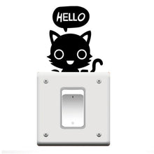 ギャラリービューアに画像を読み込み、 XXYYZZ DIY funny Cute Sleeping Cat Dog Switch Stickers Wall Stickers Decal Home Decoration Bedroom Living Room Parlor Decoration
